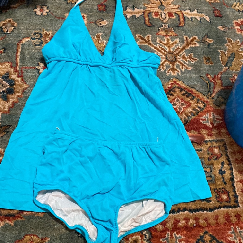 Blue Woman Two Piece Swimsuit